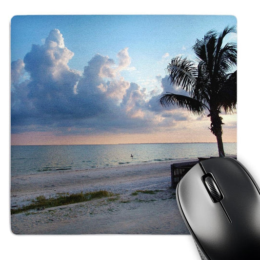 3dRose 8 X 8 X 0.25 Inches Beach View Mouse Pad (mp_22131_1)
