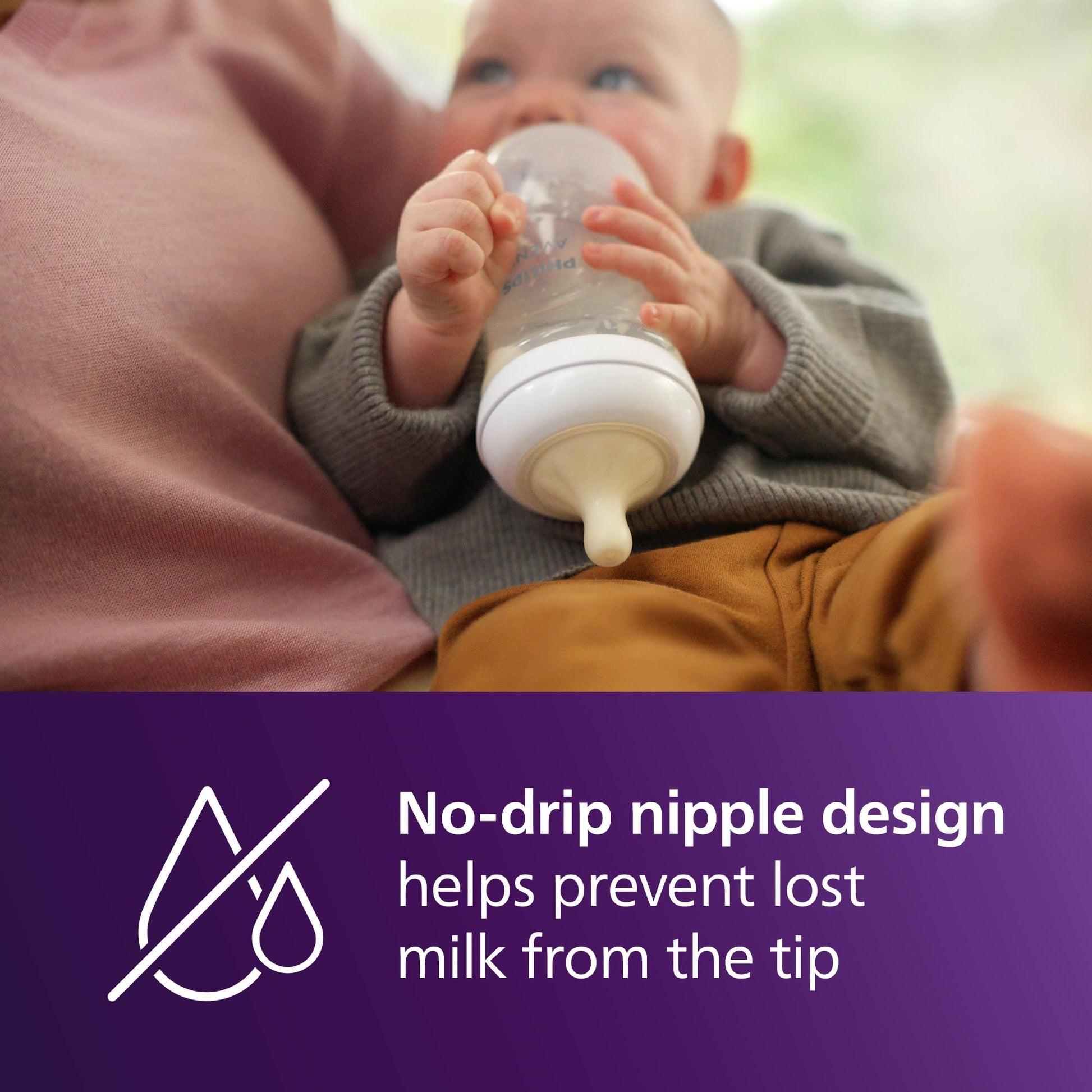 Philips AVENT Biberón natural con pezón de respuesta natural, transparente, 11 onzas, paquete de 4 unidades, SCY906/04