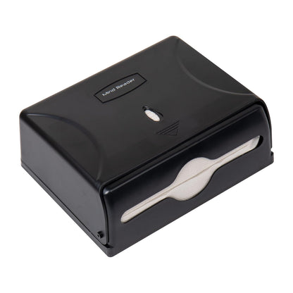 Mind Reader Paper Towel Dispenser, Tri-Fold Towel Holder, Restroom, Wall Mount, Bathroom, 10.25" L x 3.75" W x 8" H, Black
