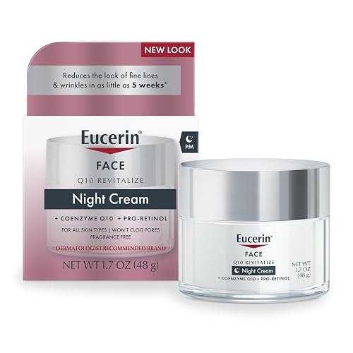 Eucerin, Crema antiarrugas de noche con CoQ10 y pro retinol, 48 g, 1.7 fluid ounces