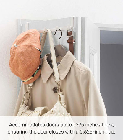 YAMAZAKI Home Smart Wide - Estante para puerta (ancho para el hogar), color blanco