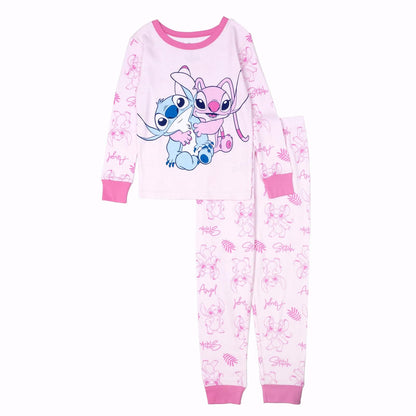 Disney - Conjunto de Pijama de algodón de 2 Piezas para niñas, Suave y Lindo para niños
