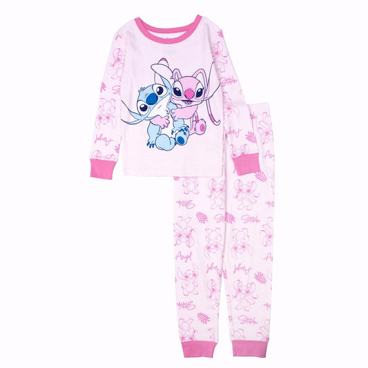 Disney - Conjunto de Pijama de algodón de 2 Piezas para niñas, Suave y Lindo para niños