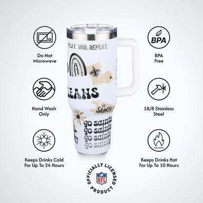 The Memory Company - Vaso de 40 onzas de Team Spirit Game Day