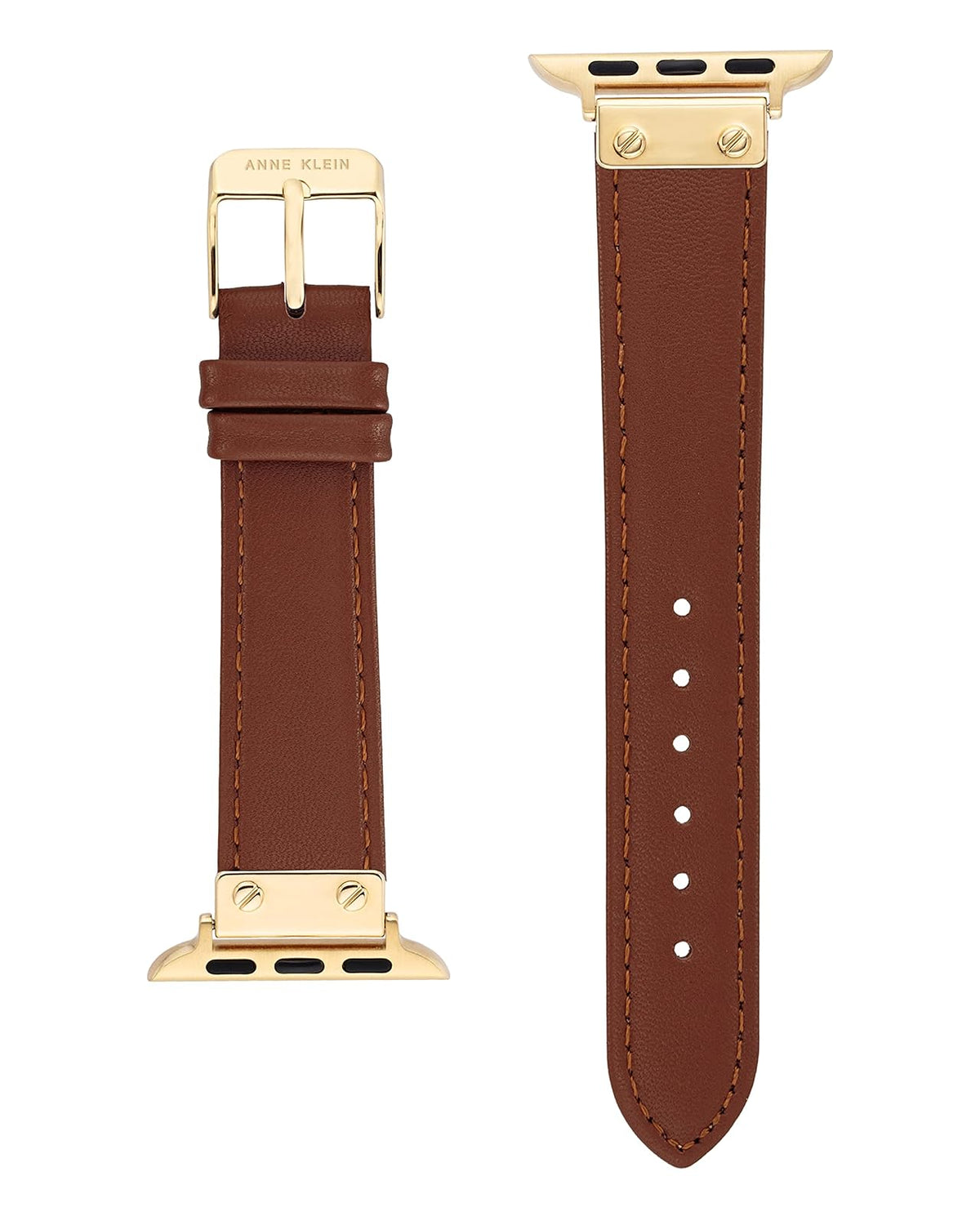 Anne Klein - Correa de piel para Apple Watch segura, ajustable, reemplazo de correa de Apple Watch, se adapta a la mayoría de muñecas
