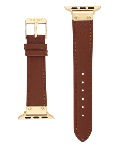 Anne Klein - Correa de piel para Apple Watch segura, ajustable, reemplazo de correa de Apple Watch, se adapta a la mayoría de muñecas