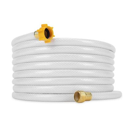 Camco TastePURE - Manguera de agua potable de 25 pies, no contiene plomo, sin BPA y sin ftalato, cuenta con diseño reforzado y hecho de PVC, diámetro interior de 1/2 pulgadas, fabricado en los Estados