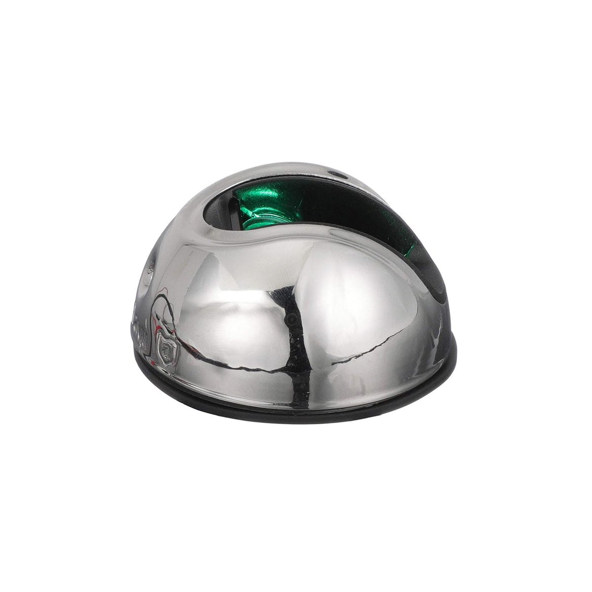 attwood NV3012SSG-7 LightArmor™ Luz de navegación Vertical de Montaje en Superficie de 2 Millas, iluminación LED Verde, Carcasa Redonda de Acero Inoxidable