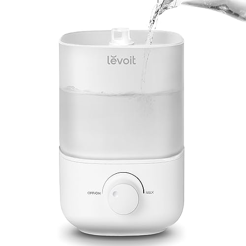 LEVOIT Humidificadores de relleno superior para recámara, tanque de 2.5 L para habitación grande, fácil de llenar y limpiar, humidificador de aire silencioso de 28 dB para hogar, bebé, guardería y
