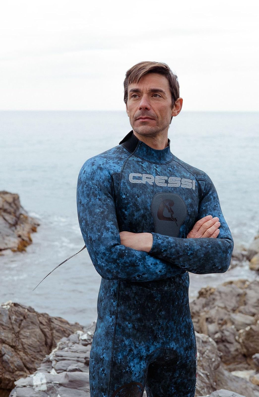Cressi Spearfishing and Freediving One-Piece Wetsuit with Loading Chest Pad, Knee Protection, Anatomical Design - Tokugawa: Designed in Italy