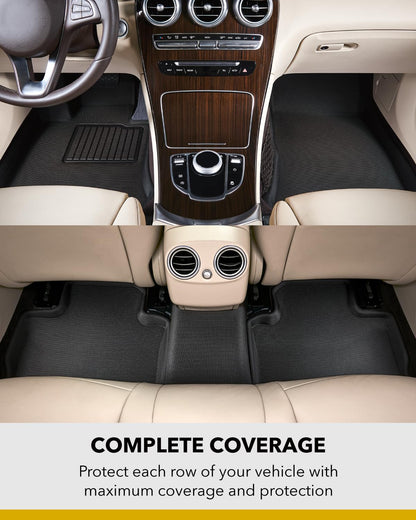 3D MAXpider Complete Set Custom Fit All-Weather Floor Mat for Select Nissan Murano Models - Kagu Rubber (Tan)