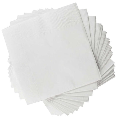 Servilletas blancas de 1 capa, paquete de 500 unidades