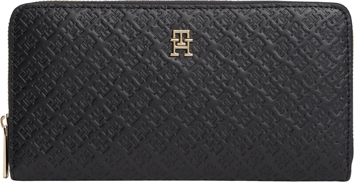 Tommy Hilfiger Cartera Zip Around Walllet para Mujer, Negro, Einheitsgröße - Einheitsgröße - Negro