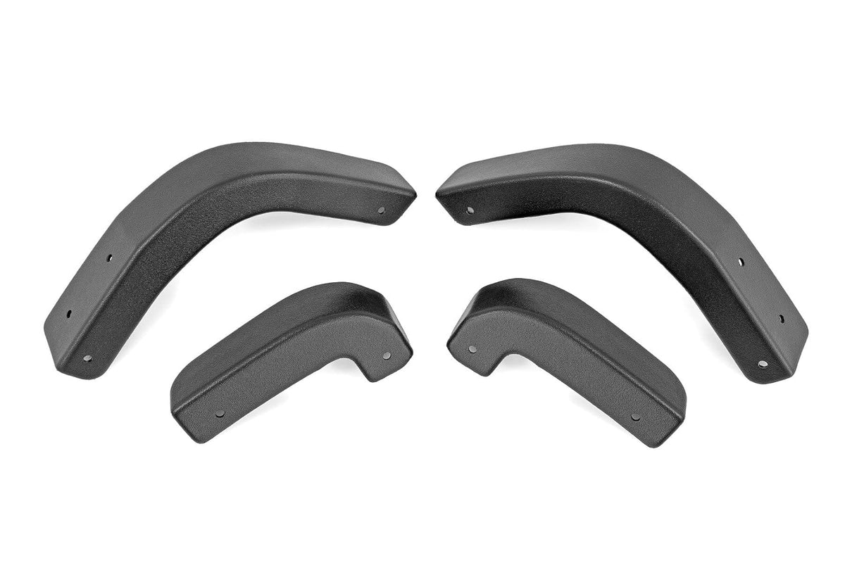 Rough Country Solapas de Lodo Delanteras y Traseras para Chevrolet Silverado 1500 2019-2025, ABS Tri-Blend Servicio Pesado 13002