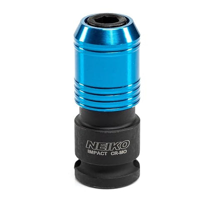 Neiko Adaptador de Llave de Impacto 3/8" a 1/4" 30285A | 3/8" hembra a 1/4" hexagonal, liberación rápida, acero cromo molibdeno, para taladros y llaves