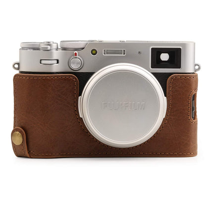 MegaGear Ever Ready - Funda de Piel auténtica Compatible con Fujifilm X100V