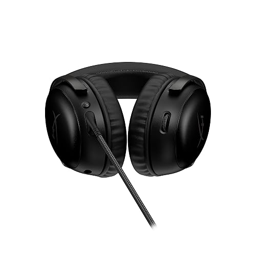 HyperX Cloud III, Auriculares Gaming con Cable, Cancelación de Ruido, Compatibles con PC, PS5, PS4, Xbox Series X|S, Xbox One, Nintendo Switch, Mac, Negro (727A8AA)