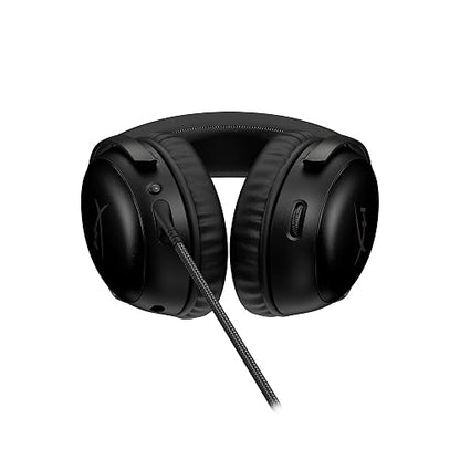 HyperX Cloud III, Auriculares Gaming con Cable, Cancelación de Ruido, Compatibles con PC, PS5, PS4, Xbox Series X|S, Xbox One, Nintendo Switch, Mac, Negro (727A8AA)