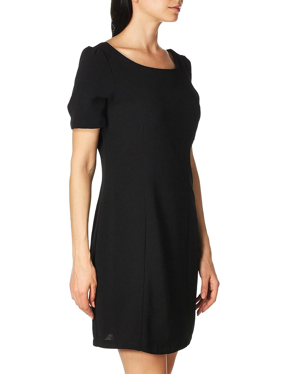 Everly Vestido Ajustado de Manga Corta con Espalda en V para Mujer