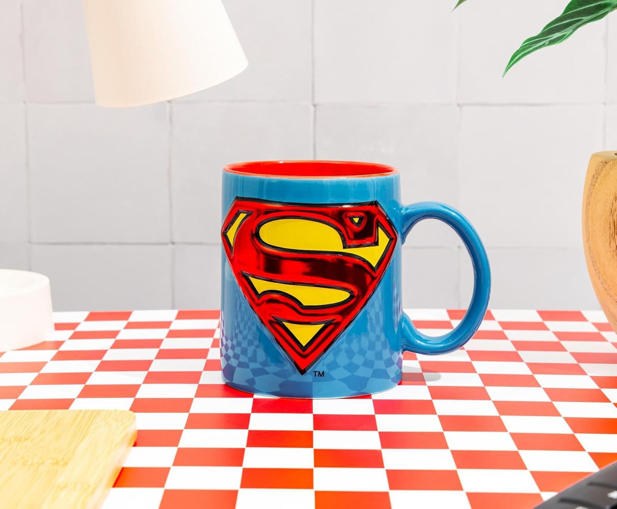 Silver Buffalo Superman Logo Icon - Taza de cerámica, 567 g | 0,59 litros