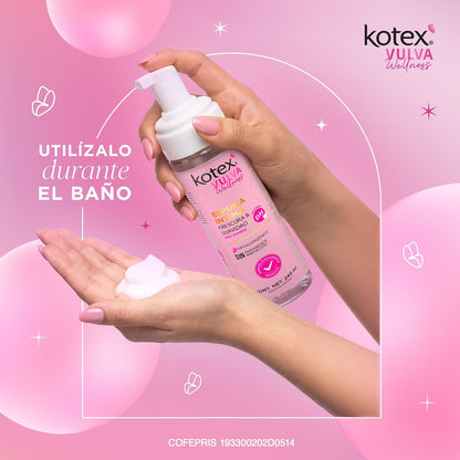 Espuma Íntima Kotex, Vulva Wellness 240 ml