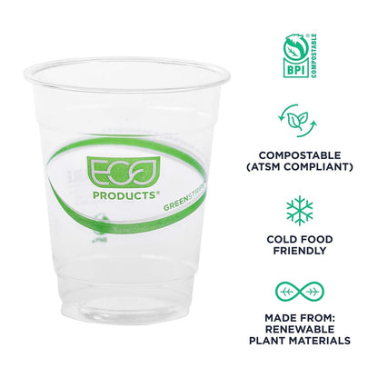 Eco-Products, Inc Vasos para bebidas frías, Productos verdes, Transparente, 7 ounce cold cup