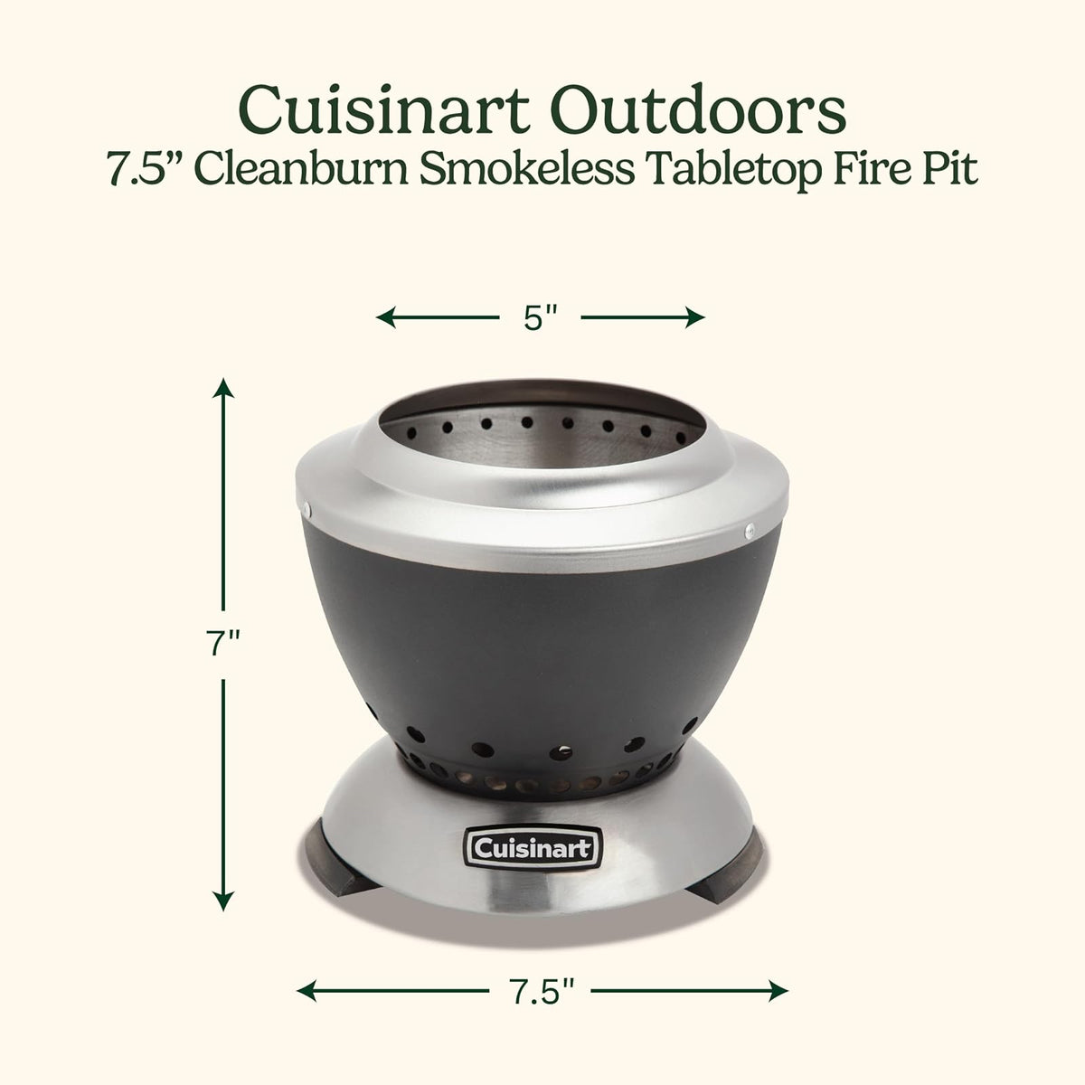 Cuisinart COH-755P Cleanburn Chimenea de Mesa de 19 cm