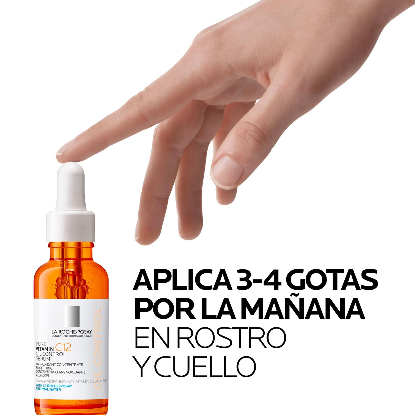 La Roche-Posay Pure Vitamin C12 Oil Control Serum 30ml Serum anti-oxidante con 12% de Vitamina C y Ácido Salicílico para piel mixta a grasa