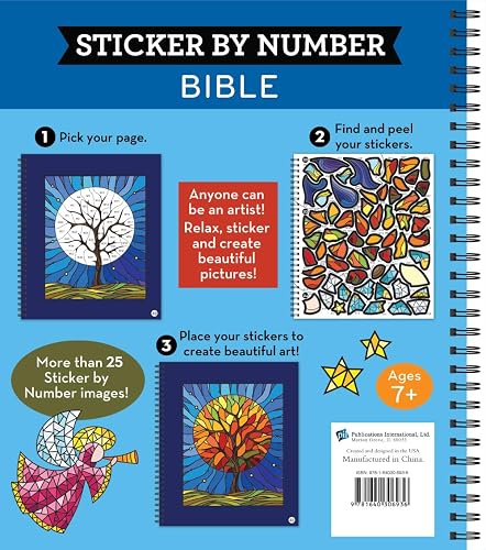 Brain Games - Sticker by Number: Bible (28 Images to Sticker)