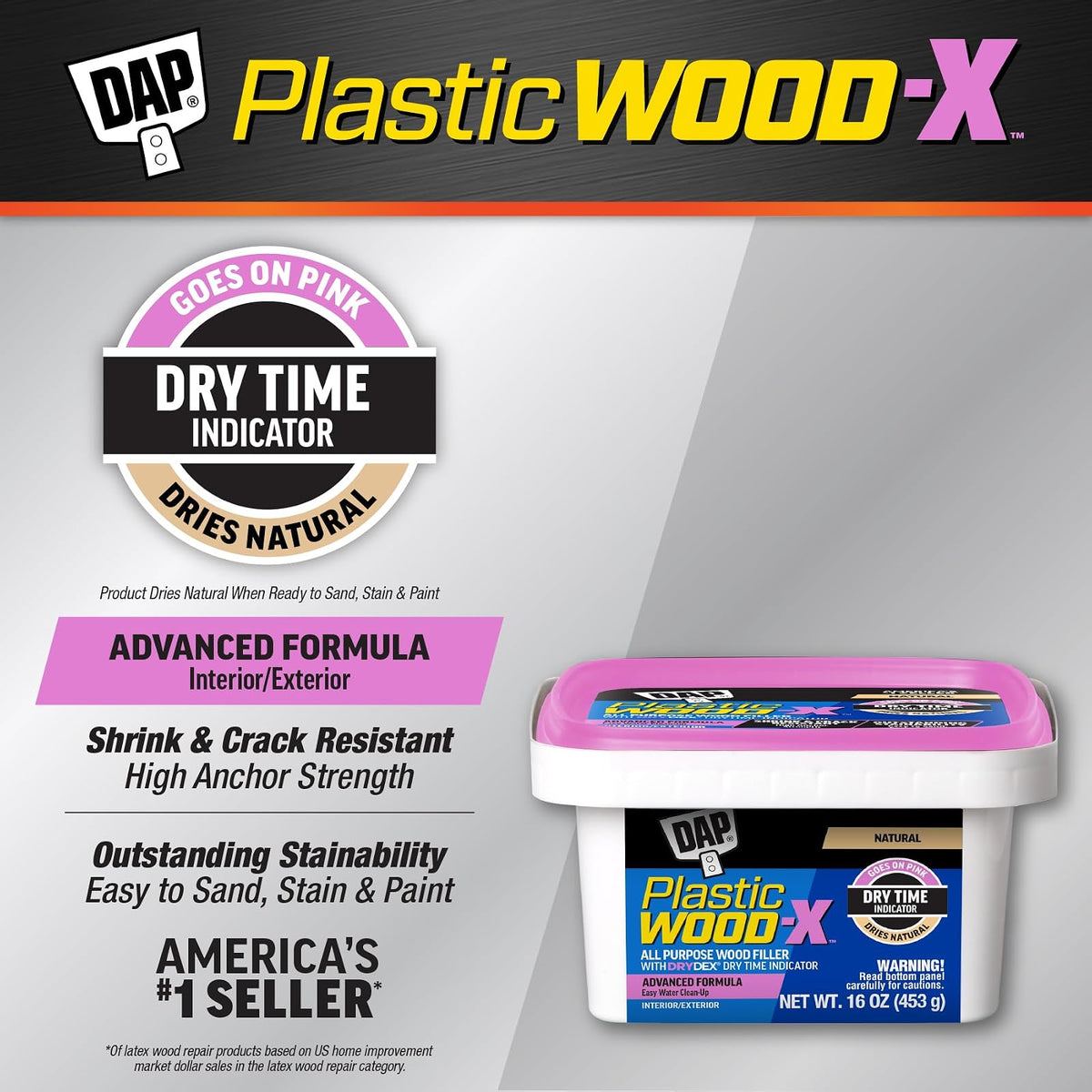 DAP 542 Series 00542 Pt Natural Plastic Wood-X w/Drydex