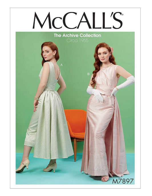 McCall's Pattern M7897 E5 The Archive Collection - Vestido clásico para mujer, tallas 14-22, patrón de costura