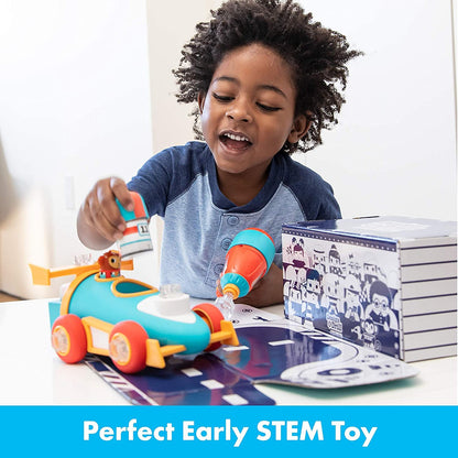 Educational Insights Design & Drill Bolt Buddies Race Car, juguete de taladro de construcción