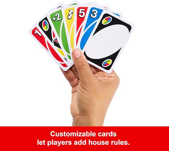 UNO Original Caja Metálica, Juego de Mesa Familiar de 2 a 10 Jugadores | Juego de cartas clásico para niños, adolescentes y noche de juegos familiares, tarjetas accesibles y personalizables para