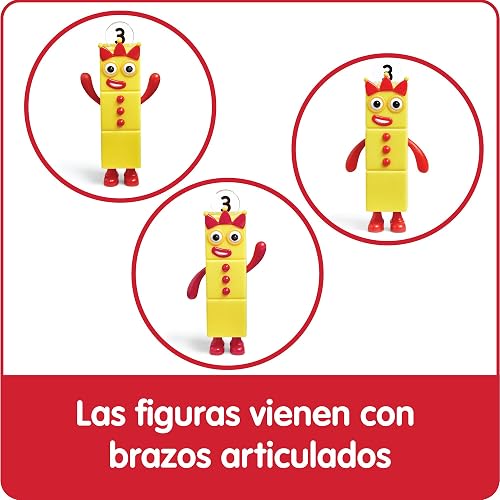 hand2mind Numberblock Friends One to Five Figures, Conjunto de Figuras de Acción Caricaturas, Figuras de Juguete, Conjuntos con Figuras de Acción, Pequeñas Figuras para Niños, Juguetes de Números
