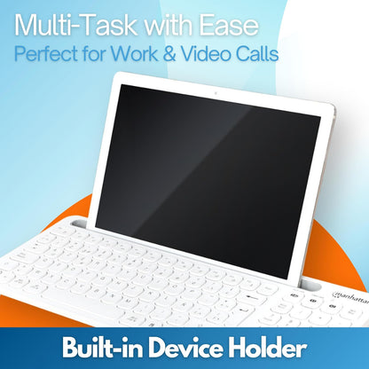 Manhattan Kit de Teclado y Mouse inalámbricos con conexión Dual USB y Bluetooth