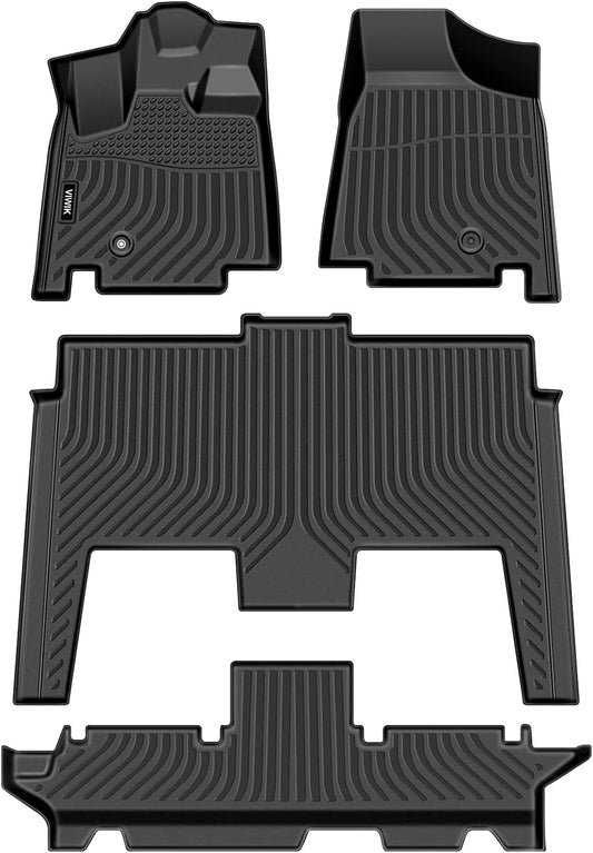 VIWIK TPE Alfombrillas Personalizadas para Dodge Grand Caravan 7 Asientos | Alfombrillas de automóvil para todo tipo de clima compatibles con ciudad y país (Stow'n Go Only) 2008-2016