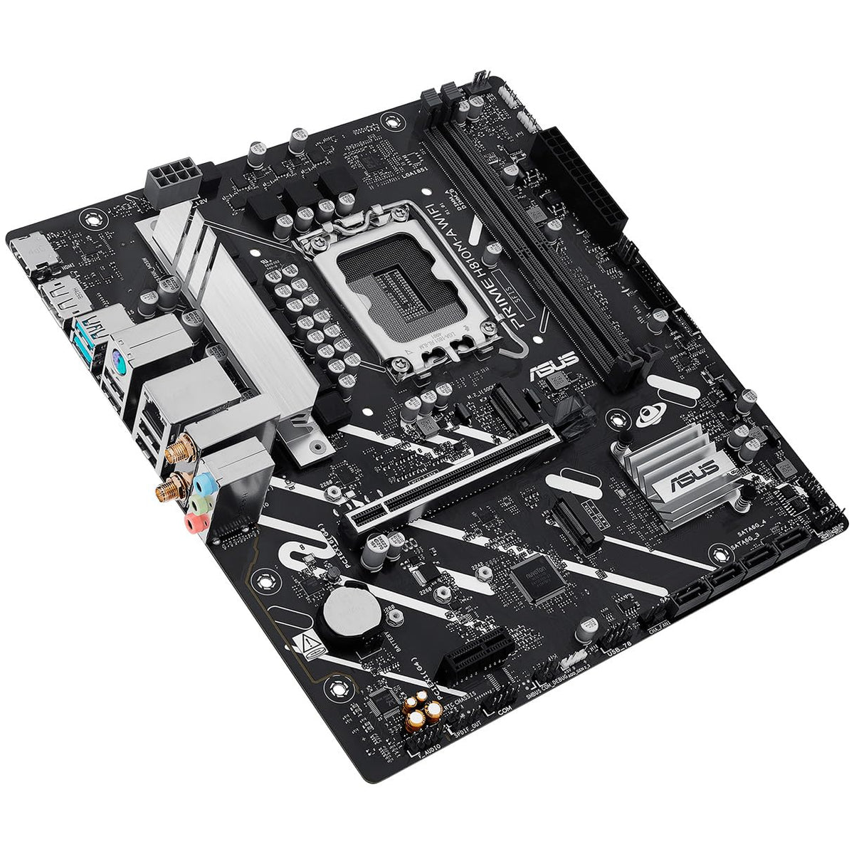 ASUS Tarjeta Madre Prime H810M-A WiFi LGA 1851 2X DDR5 2X M.2 PCIe 4.0 USB-C WiFi 6E BT 5.3 Micro ATX