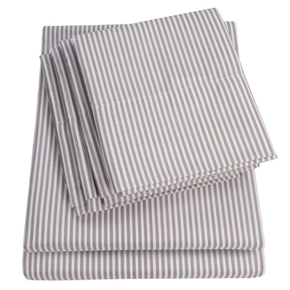 Sweet Home Collection Juego de Sábanas 1500 Hilos, Bolsillo Profundo - Gris - Queen