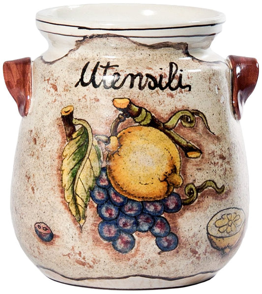 Intrada Italy Biscotti Majolica Decorato - Tarro para Utensilios