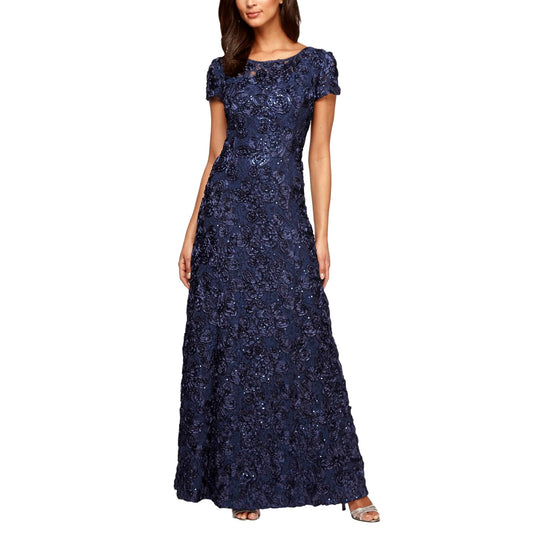 Alex Evenings Vestido pequeño de Manga Larga Casquillo para Mujer