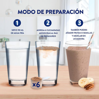 PediaSure Chocolate- Alimentación Especializada Polvo 400 g | Formula especializada para niños de 1 a 10 años con 5 grupos de nutrientes clave que apoya el crecimiento de los huesos.