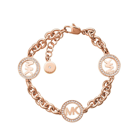 Michael Kors Pulsera en tono oro rosa para mujer, pulseras, joyería para mujer