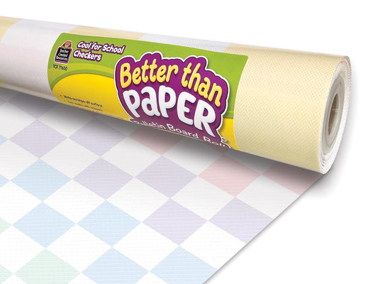 Teacher Created Resources Cool for School Checkers Better Than Paper® - Rollo de tablero de anuncios (TCR77600)