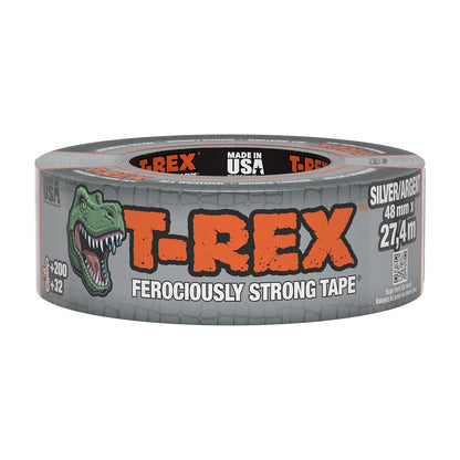 T-Rex - Cinta adhesiva resistente a los rayos UV e impermeable para reparaciones ferozmente fuertes, 1.9 pulgadas x 30 yardas, gris plomizo, 1 rollo