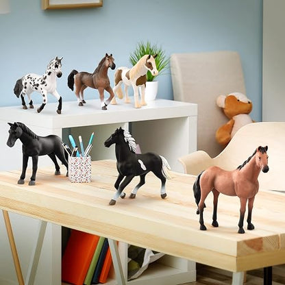 Terra by Battat - Set de caballos #4 | Set de 6 figuras de caballos de plástico con detalle realista y tamaño miniatura; juego de caballo juguete; 3 años y +