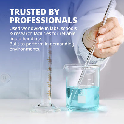 United Scientific (4000 ml) Vaso de vidrio de 4 litros – Griffin de forma baja, cristalería química de graduación de doble escala, vaso de vidrio borosilicato 3.3 con boquilla de vertido, borde de