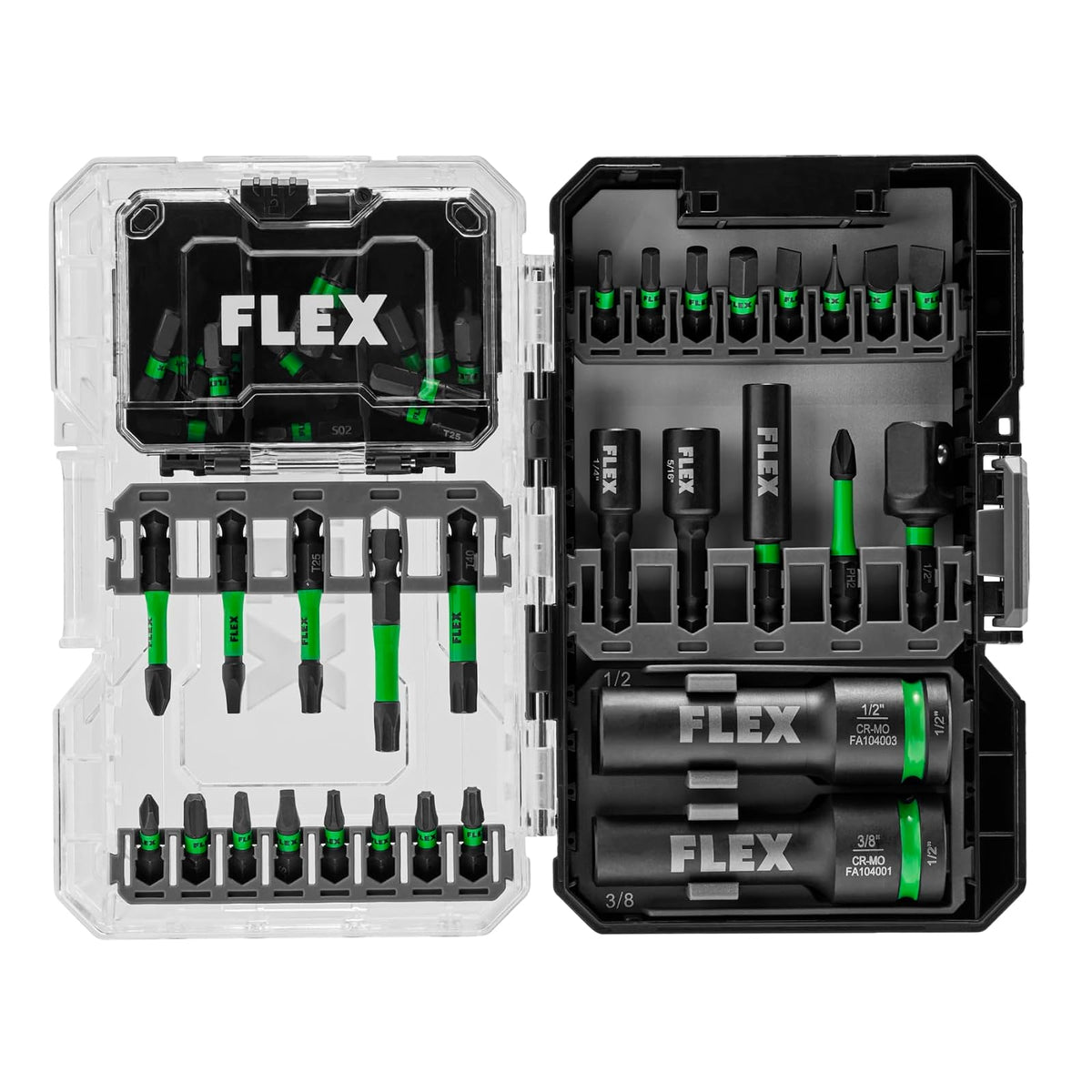 FLEX STACK PACK IMPACKS Juego de brocas de impacto de 45 piezas, FAM10103-45