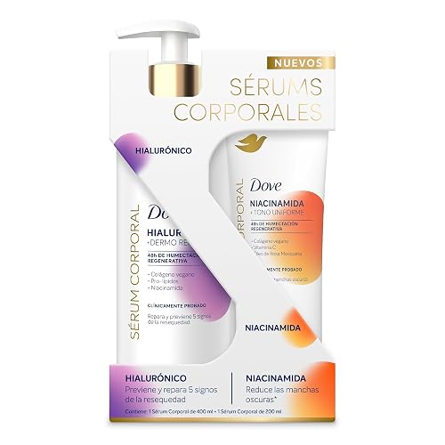 DOVE Pack Sérum Corporal en Crema A Hialurónico 400 ml + Niacinamida 200 ml