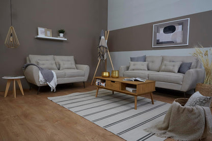 Perchero de Madera de Pino Color Madera y Blanco