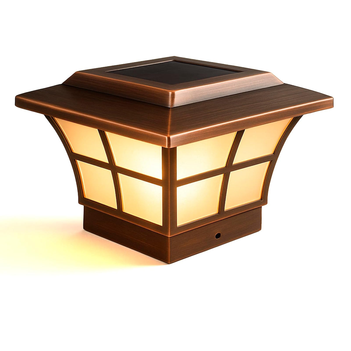 Classy Caps SL079C - Tapa de poste solar Prestige chapada, 4 x 4 pulgadas, cobre